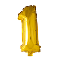 Folieballon  - Guld 40 cm. 1 stk. Nr. 1